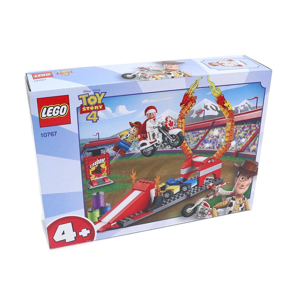 2026，人気SALE LEGO レゴ Disney ディズニー Pixar ピクサー トイストーリー 4 デューク カブーンのスタントショー ウッディ バイク カー 車 120ピース 知育 玩具 ブロック マルチカラー 10767（新品・未開封） その他
