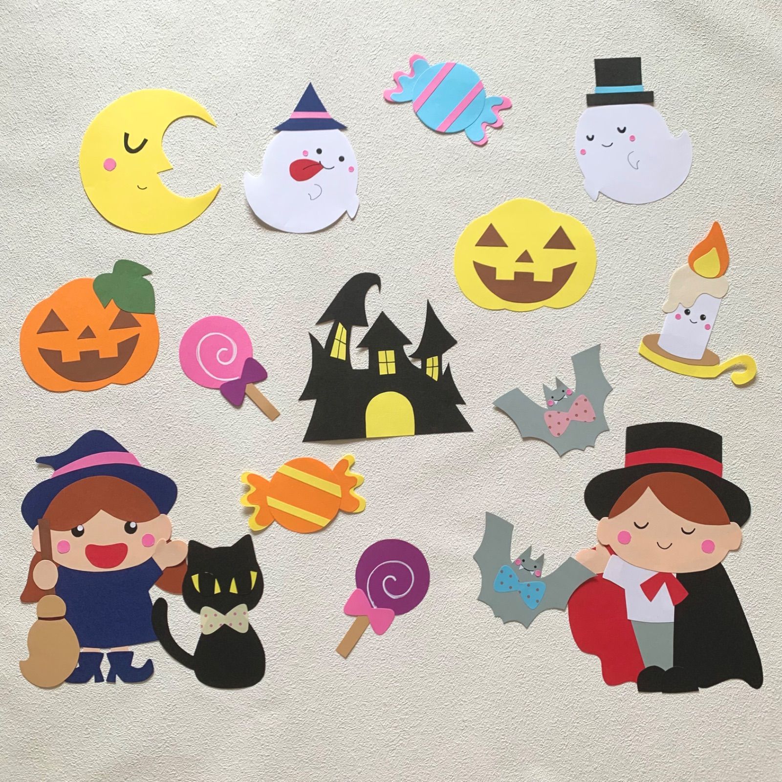 約85×70㎝　ハロウィンの壁面-トリック・オア・トリート！-