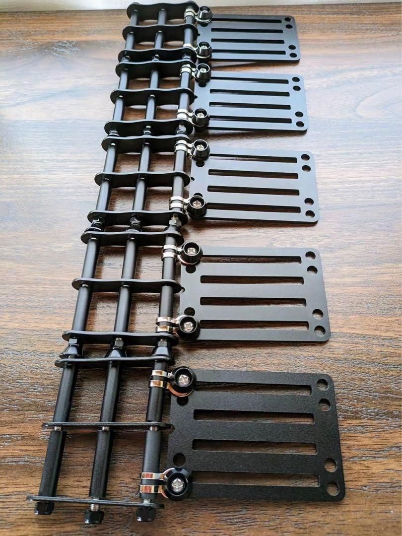 オリジナルベルトループ付き3連チェーン オールブラック ニックスベルトループ対応 腰道具 腰道具 腰袋 カスタムチェーン ニックス風 タジマセフ バリスティック ハンマー差し ペンドラホルダー コーデュラ アルミ だるま金具 KNICKS風