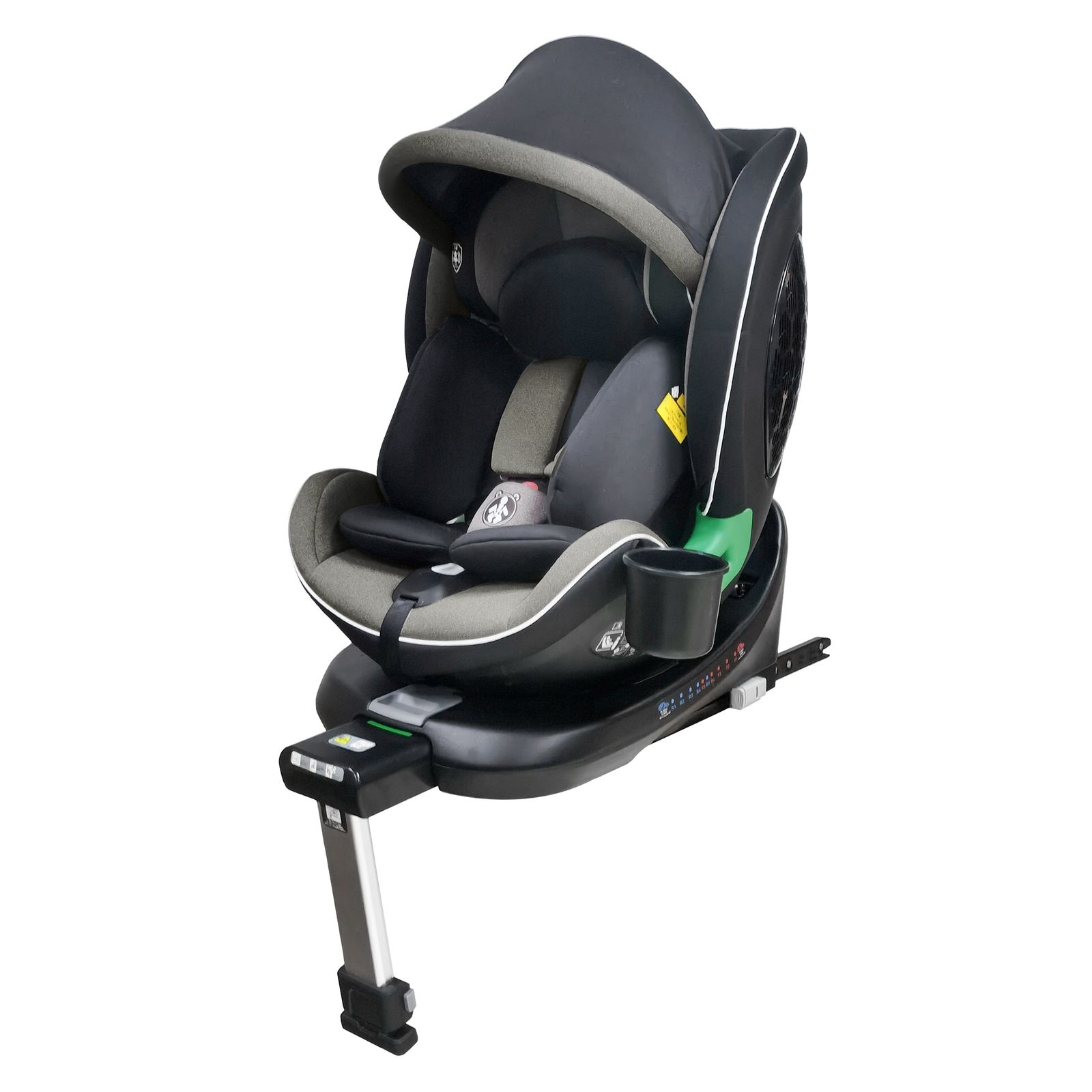 サポートレッグ】チャイルドシート 新生児 ISOFIX 0歳～12歳 360度回転