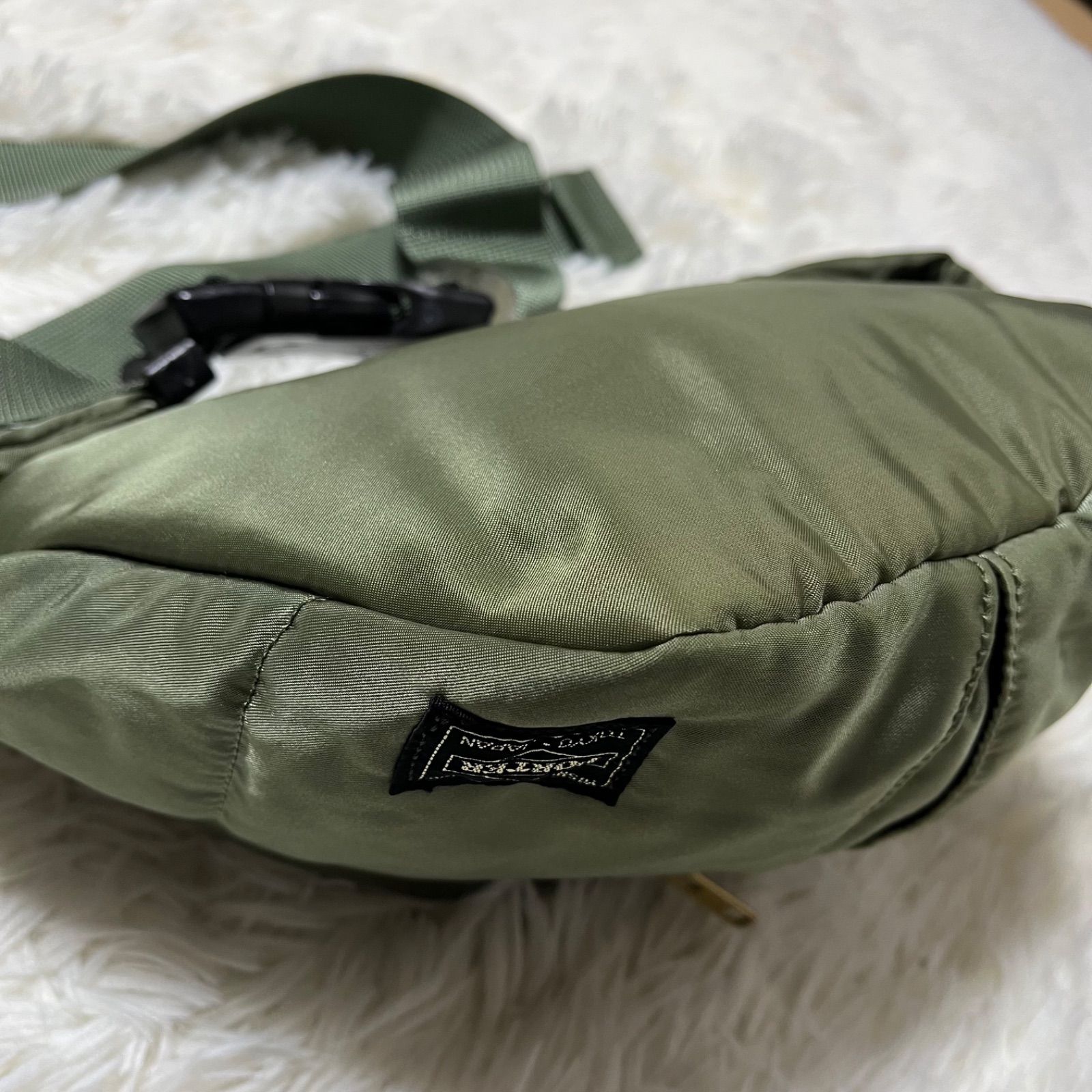 美品 PORTER ボディバッグ ウエストポーチ タンカー セージグリーン