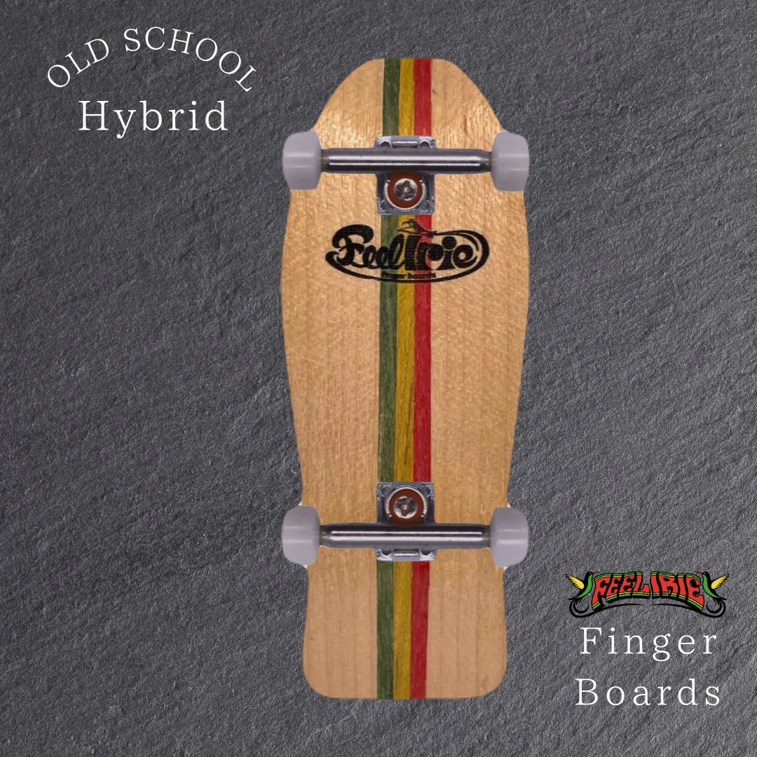 オールドスクール指スケ　FeelIrieオリジナルモールド　木製デッキ Old School Hybrid　ラスタライン　コンプリートセット