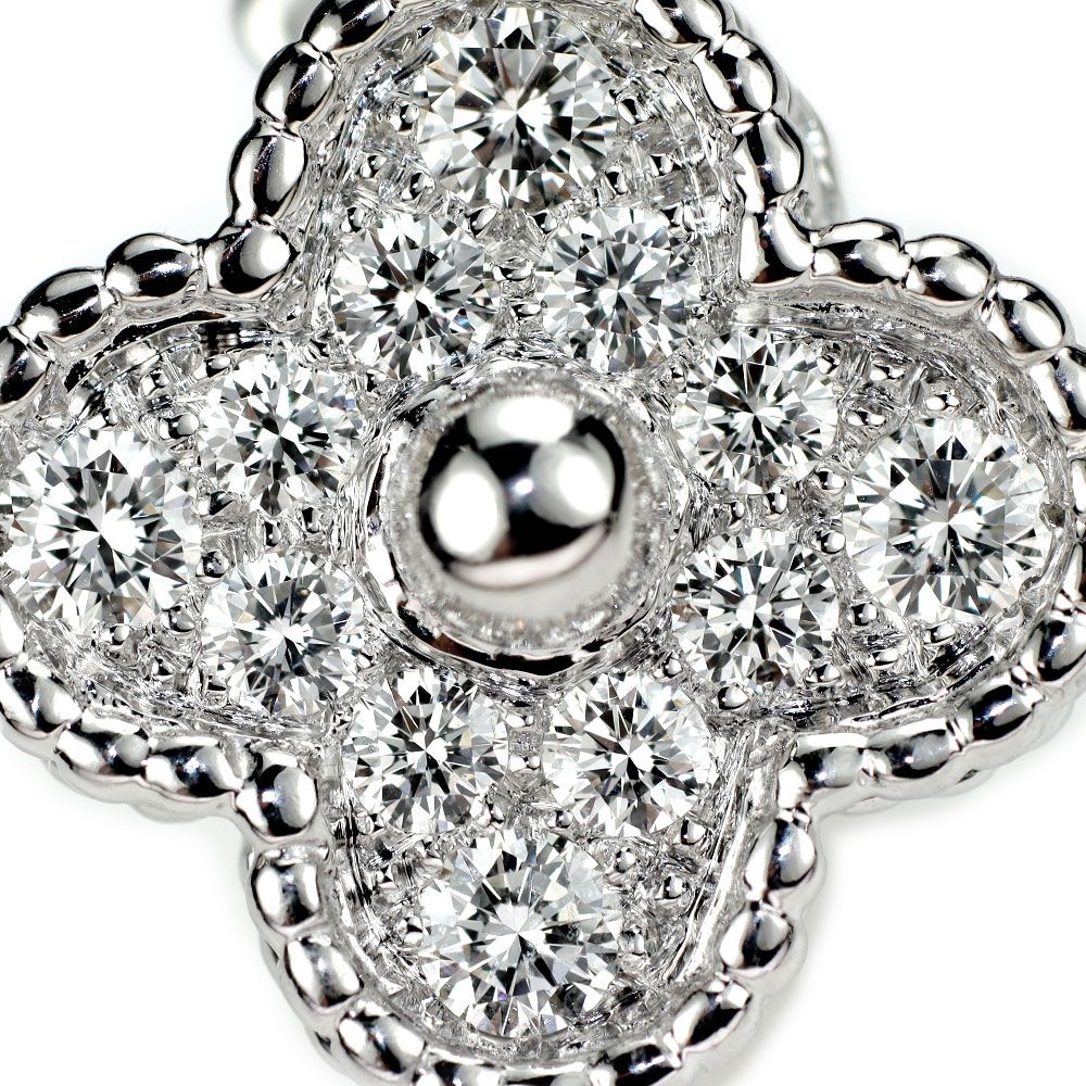 ヴァンクリーフ＆アーペル K18WG ダイヤモンド ピアス