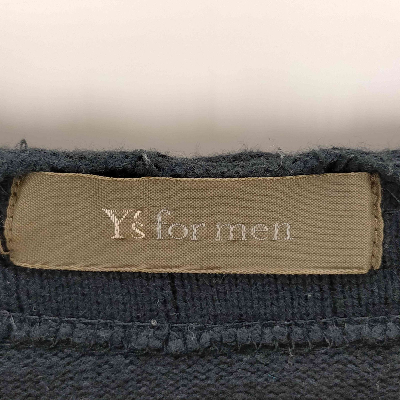 90s Y's for men ワイズフォーメン 茶タグ ニット セーター ワイズフォーメン Ys for men 茶タグ 切りっぱなしでデザイン