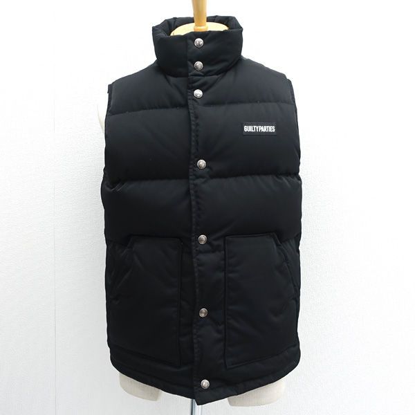 WACKO MARIA / ワコマリア ダウンベスト/ワッペン/ブラック/サイズM 14AW-NYL-17 【メンズ/MEN/男性/ボーイズ/紳士】 メンズファッション【中古】 