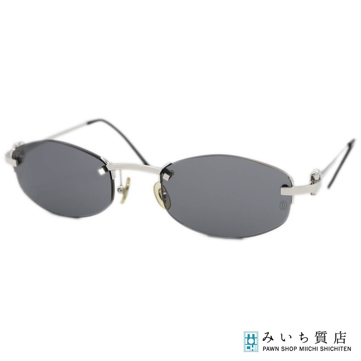 Cartier カルティエ サングラス 135 フルリム 眼鏡 メガネ 度なし ブラック系 H20987