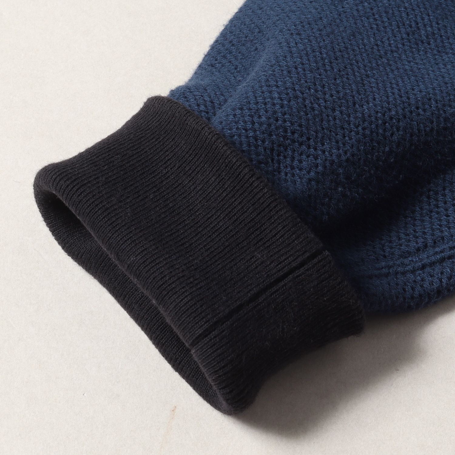 希少 コムデギャルソンオム リブ編みパッチワーククルーネックスウェット S 希少 コムデギャルソンオム リブ編みパッチワーククルーネック