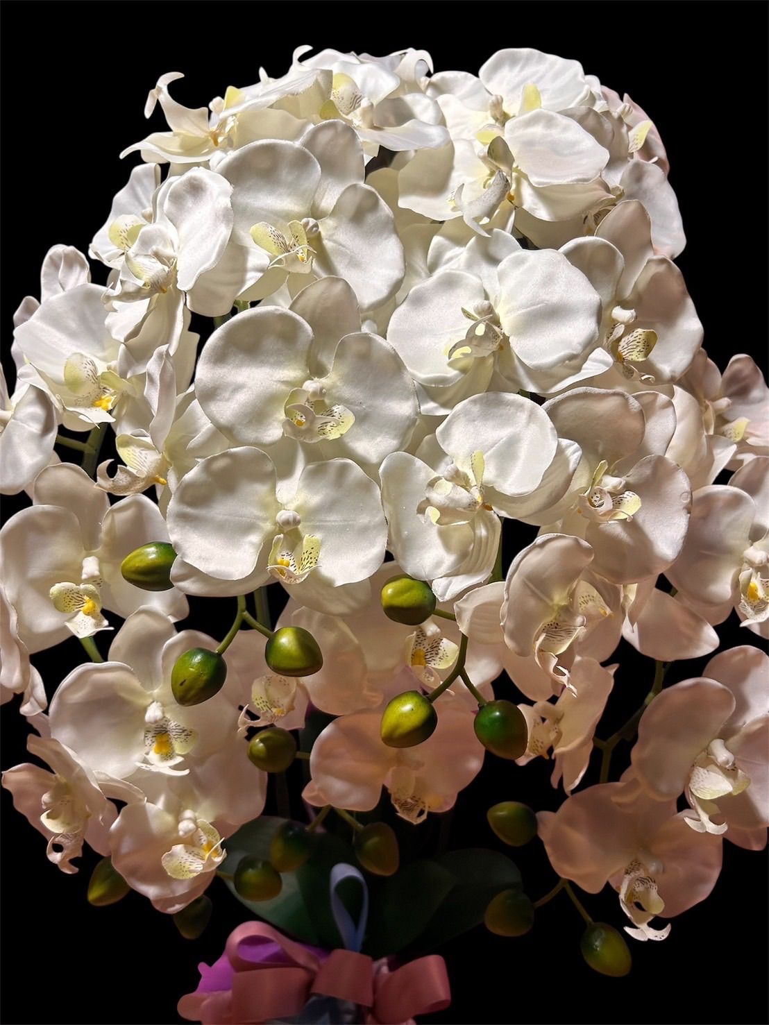 光触媒 人工観葉植物 ウォールグリーン フェイクグリーン 胡蝶蘭8047