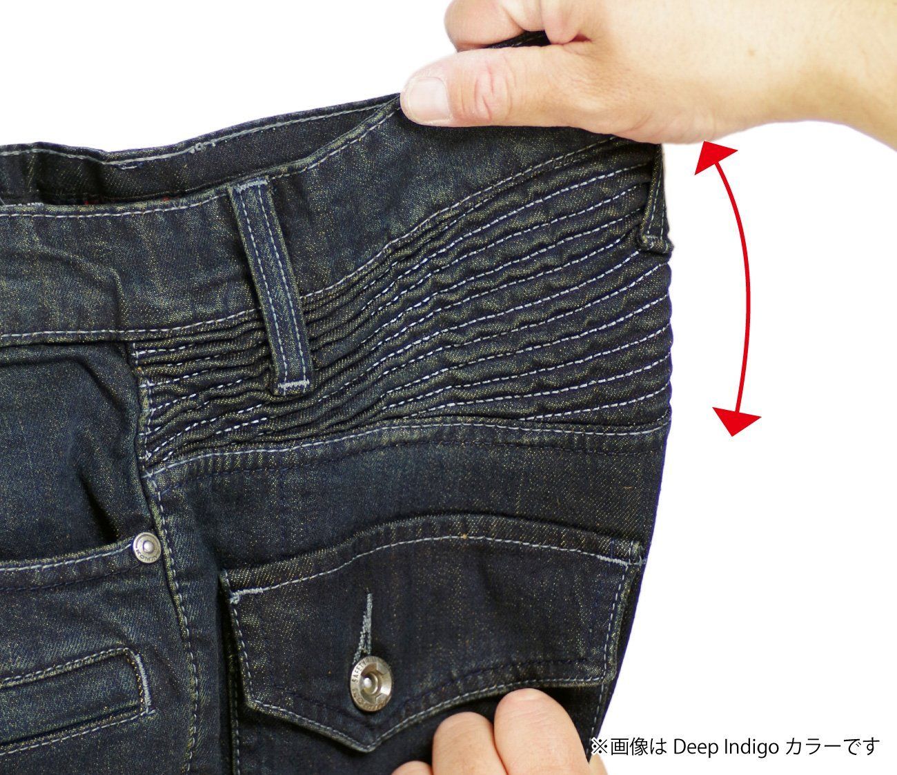 CE規格レベル2 プロテクター オールシーズン向け PK-718 II M ストレッチ素材 インディゴブルー スーパーフィットKVデニムジーンズ バイク用 コミネ KOMINE