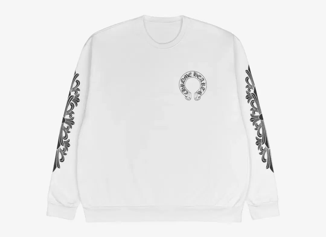 【限定解除】 XL CHROME HEARTS クロムハーツ ホースシュー スウェット 白 全品無料。