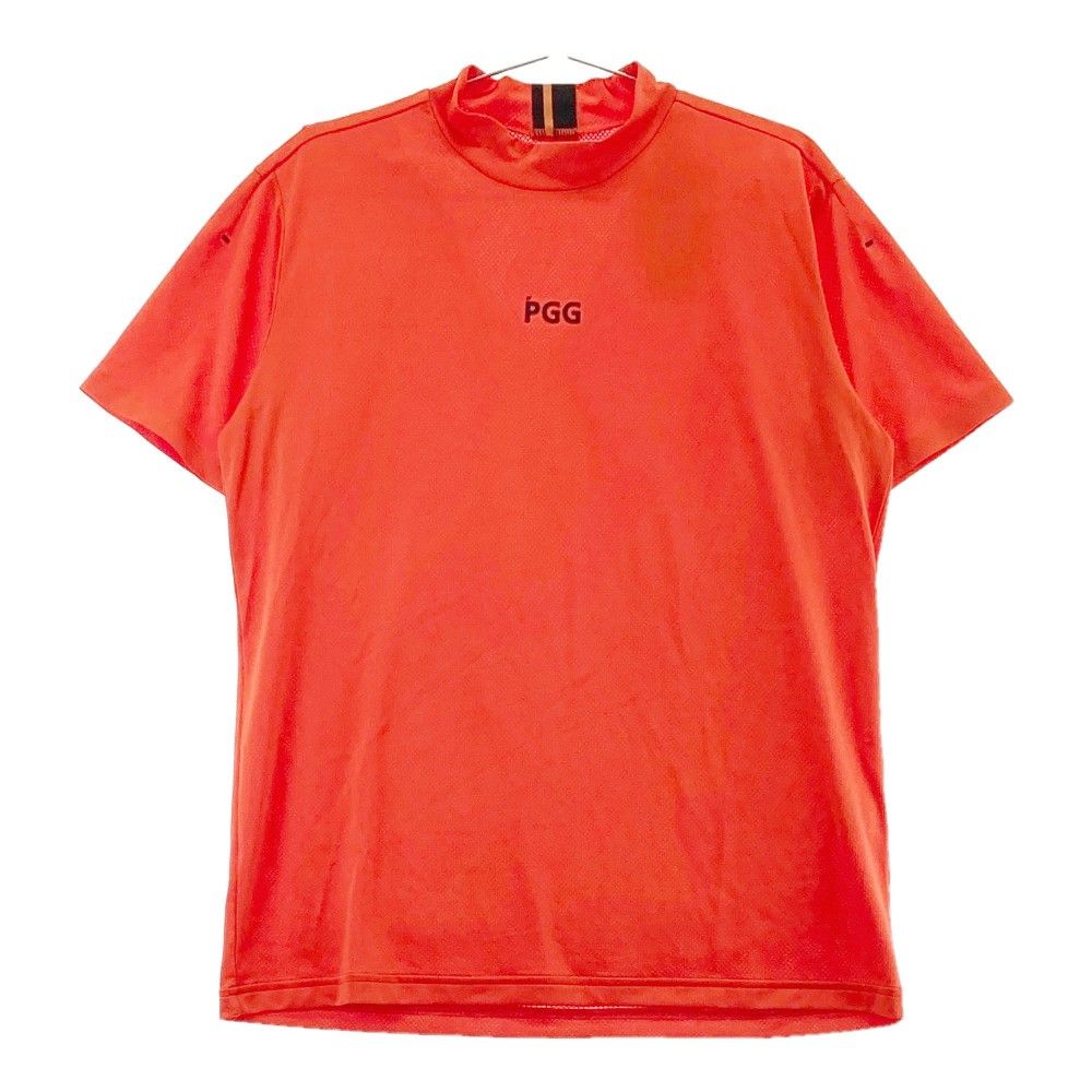 サイズ 6 PGG PEARLY GATES パーリーゲイツ 2025年モデル ハイネック半袖Tシャツ オレンジ系 240101271973 ゴルフウェア メンズ ストスト