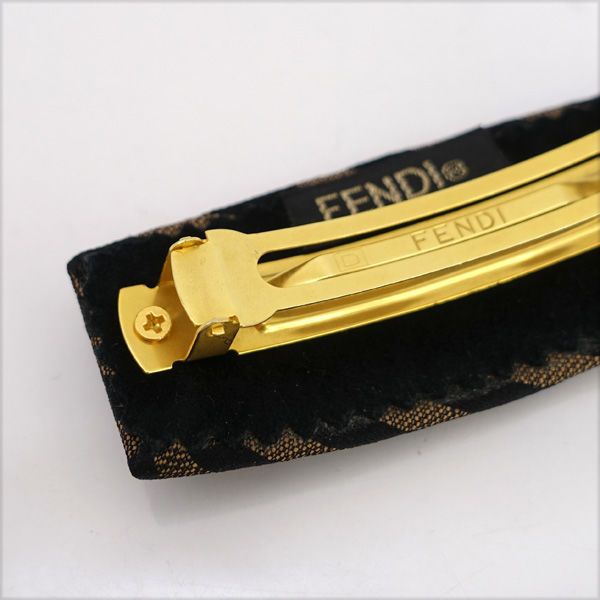 FENDI ヘアアクセサリーフェンディ バレッタ FENDI ロゴ リボン