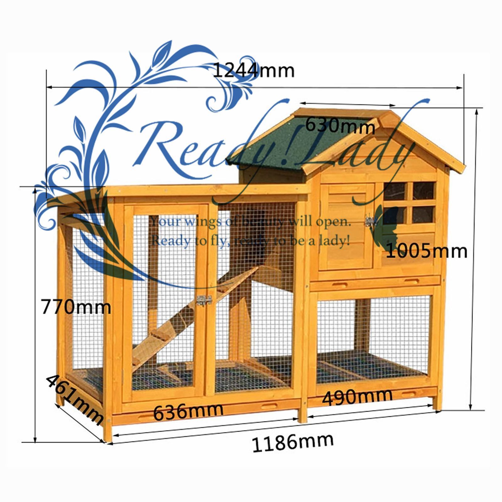 うさぎ木製大型ゲージ 大型ウサギ小屋 木製鶏小屋 大型鶏舎 家禽ケージ 犬用ケージ