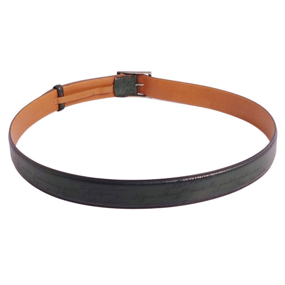 美品 ベルルッティ Berluti ベルト レザーベルト バックル  