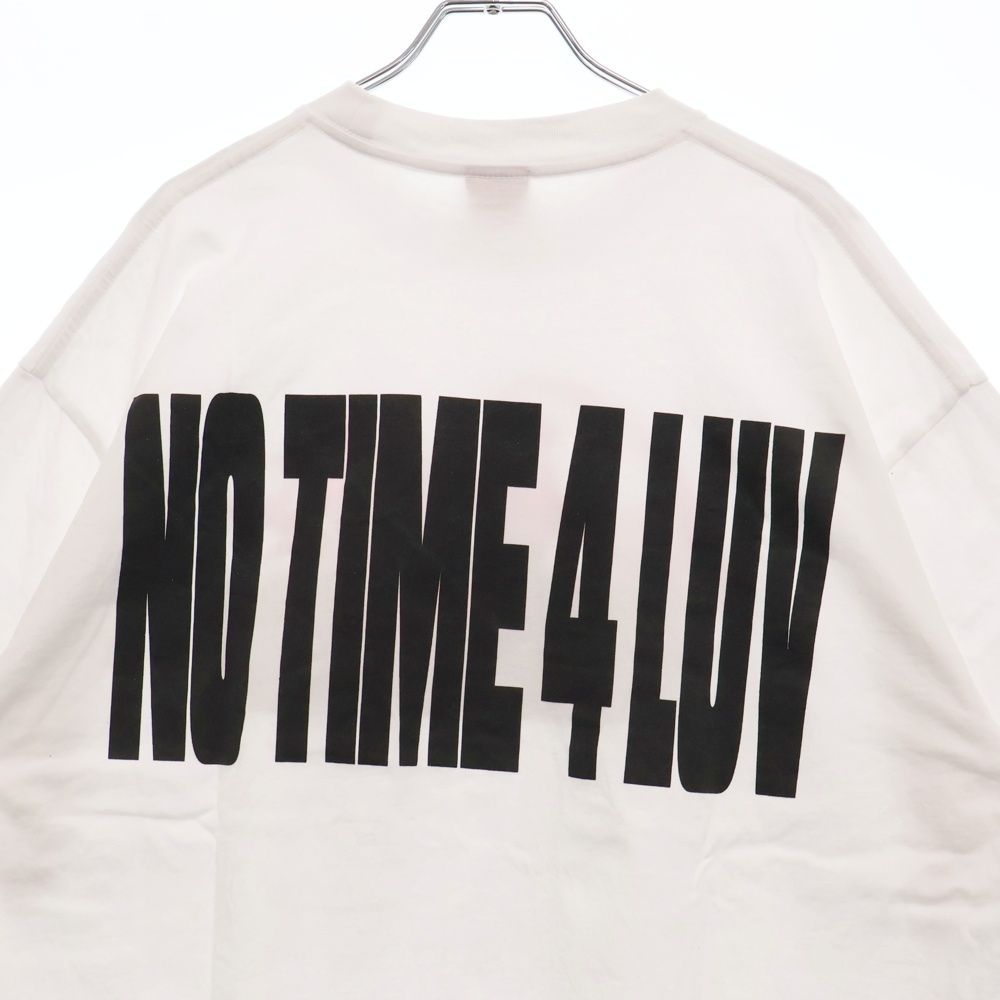 フロントプリント半袖Tシャツカットソー ホワイト