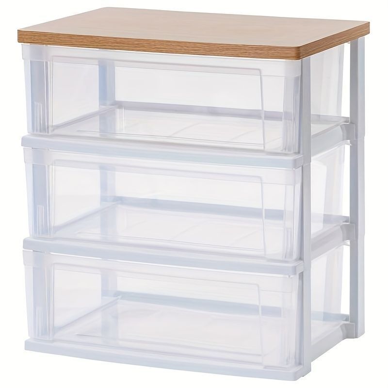 実験用品の収納 透明な引き出し