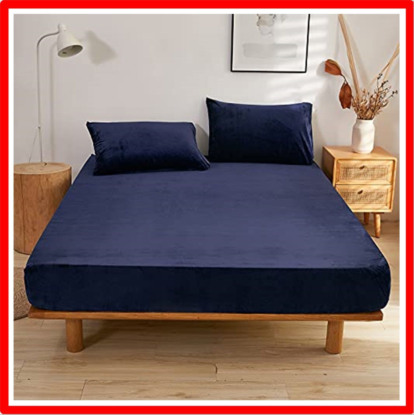 【匿名配送】 ワイドダブル-150×200×30cm_ネイビー ボックスシーツ ワイドダブル マイクロファイバー 秋冬用 防寒対策 あったかい 静電気防止 ベッ