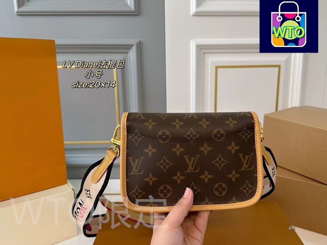 LVルイヴィトンDianeレトロなバゲットバッグ ハンドバッグ カメラバッグ ハンドバッグ リュックサック ウエストポーチ 小銭入れ 手首バッグ 旅行バッグ 財布 ショルダーバッグ DECORATOM_COM_BR