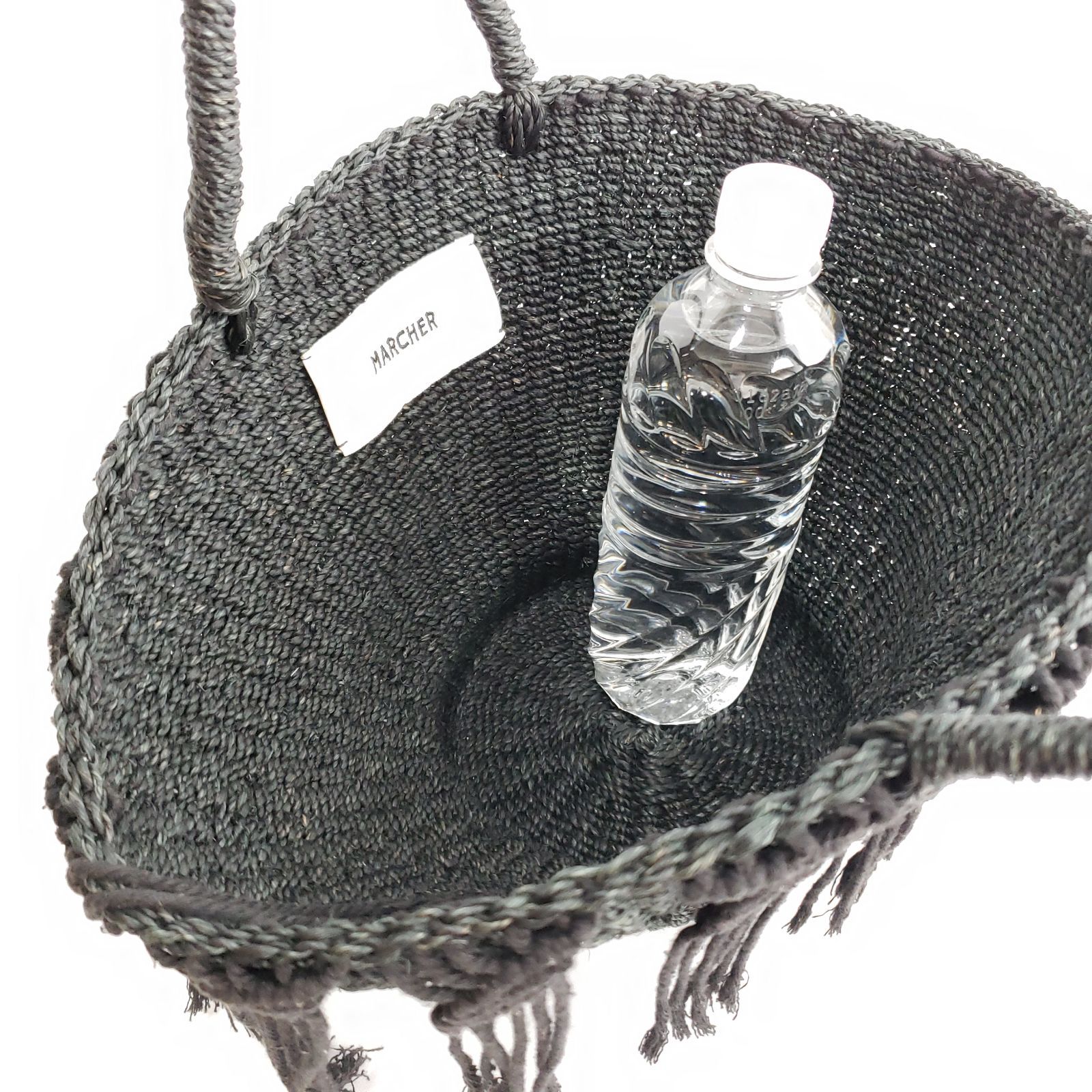 ☆新品未使用☆【MARCHER】 マルシェ カゴバッグ レオパード柄 美品【MARCHER】マルシェ クロスアミ かごバッグ ブラック