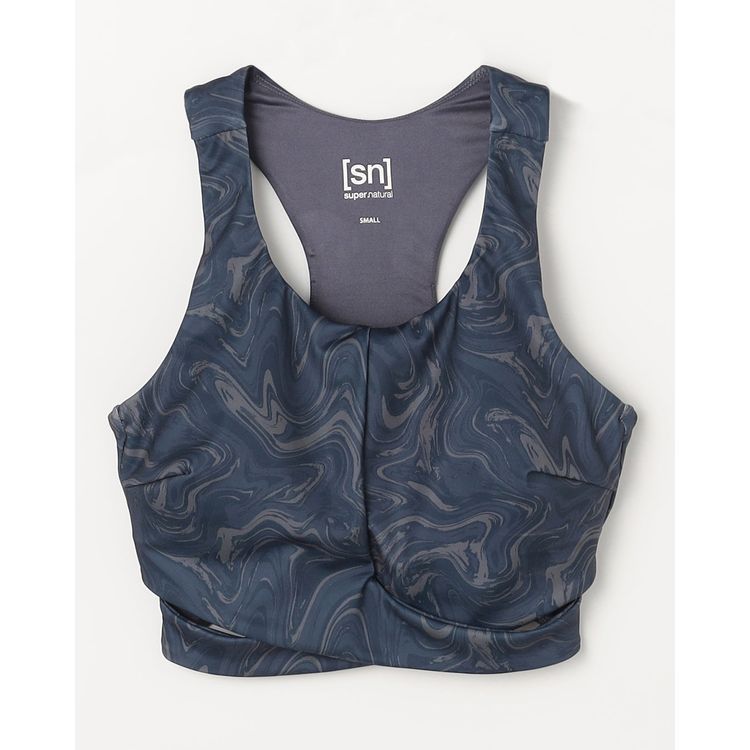 25秋冬 エスエヌ スーパーナチュラル sn super.natural レディース JP フロント クロス プリント ブラトップ snwj10240 ブラトップ 吸水速乾 UVカット ヨガ ピラティス フィットネス LLC-HASEGAWATOSO_COM