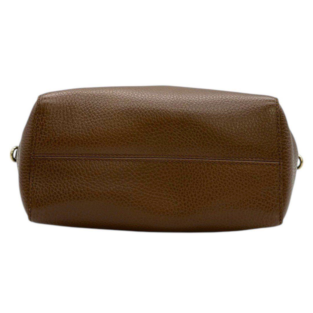 GUCCI グッチ スウィング ミニ 2WAY ハンドバッグ レザー ブラウン