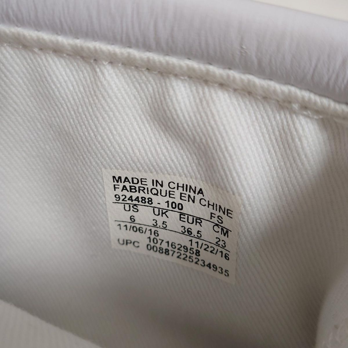 NIKE ナイキ ショートブーツ 23 レディース - 924488-100 白 COMMEdesGARCONSコラボ レザー KIN-KAAI_COM