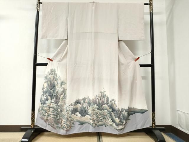 平和屋着物●京加賀友禅 松本健一 色留袖 遠山樹林文 暈し染め 正絹 CAAW8310yc