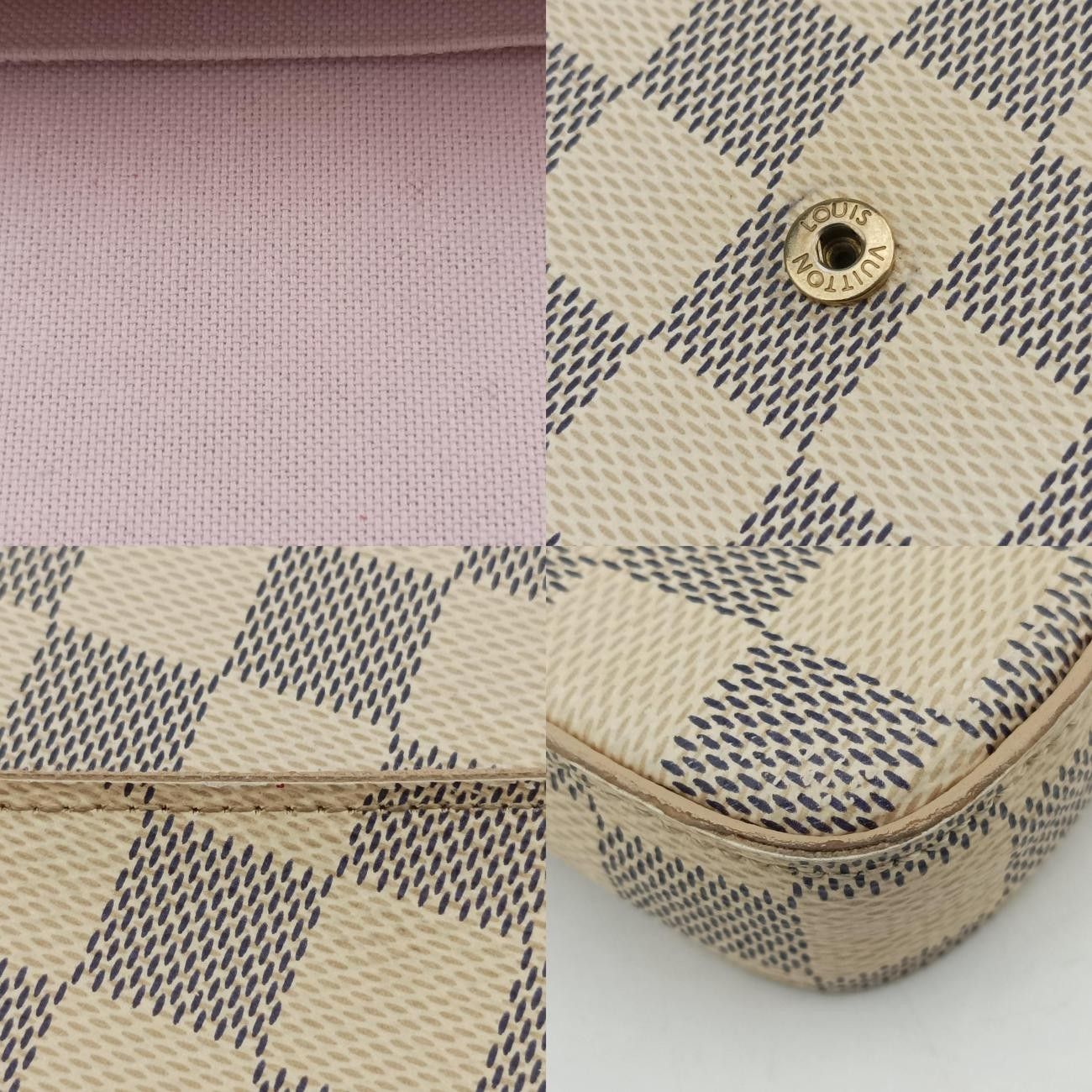 ルイヴィトンLouis VuittonポシェットフェリシーアズールダミエキャンバスN63106MI1198 DECORATOM_COM_BR