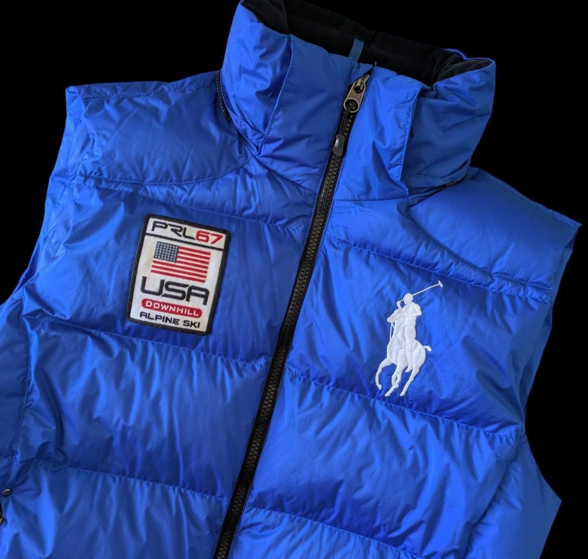 ポロラルフローレン BIG ポニー アルパイン スキー ダウン ベスト ブルー 2XL