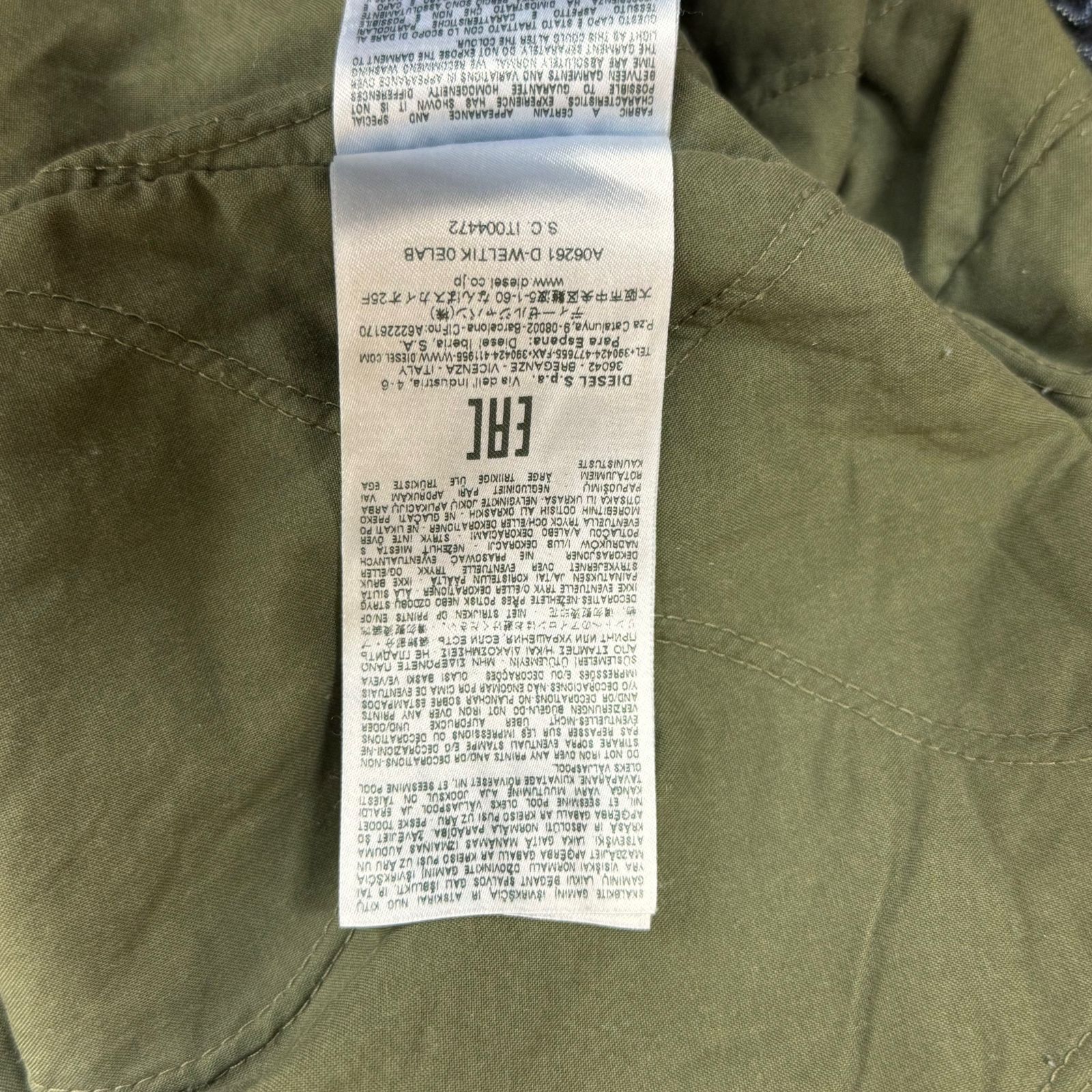 DIESEL 22AW D-WELTIK デニムMA-1 フライトジャケット ブルゾン