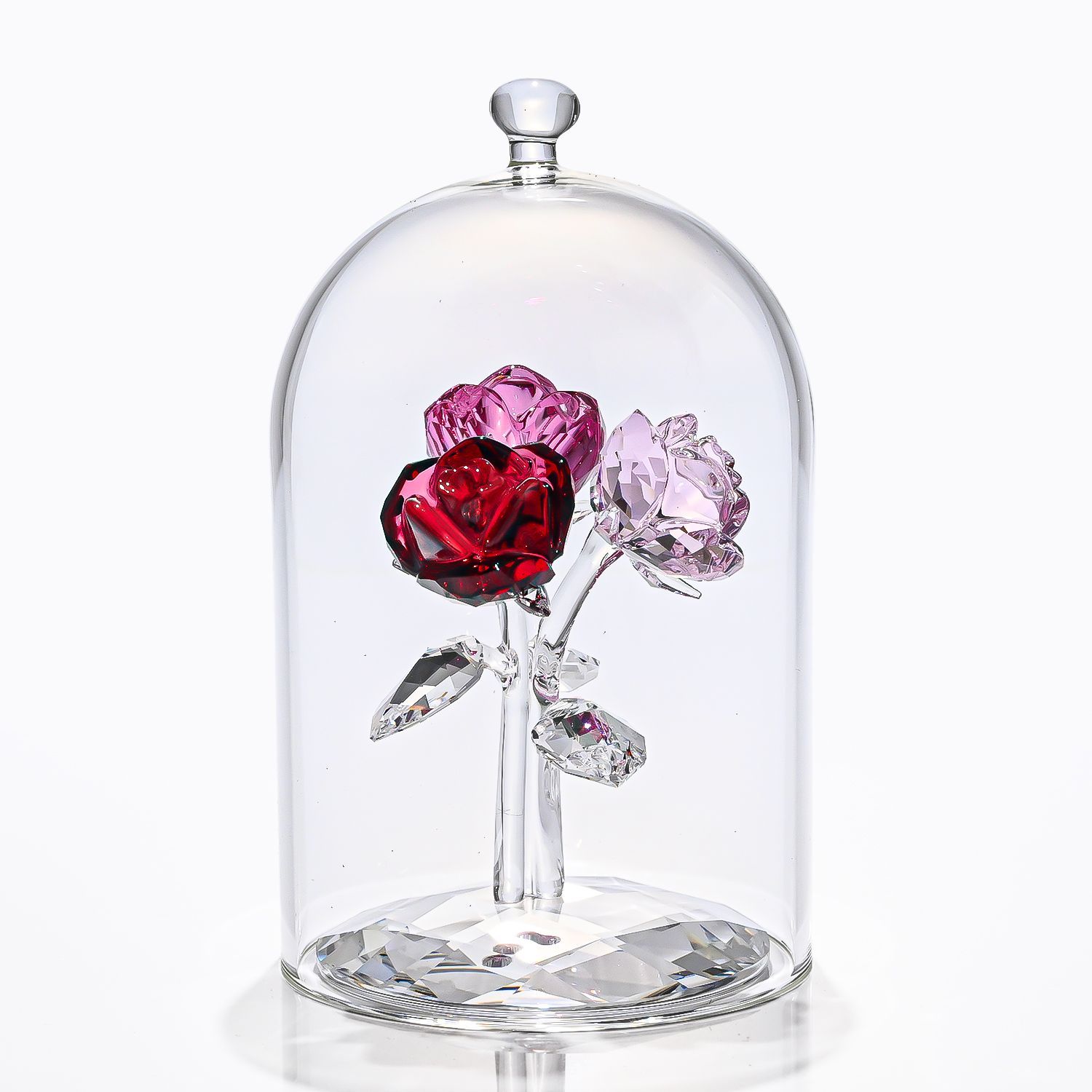 スワロフスキー クリスタルフィギュア ローズ ブーケ Happy wish