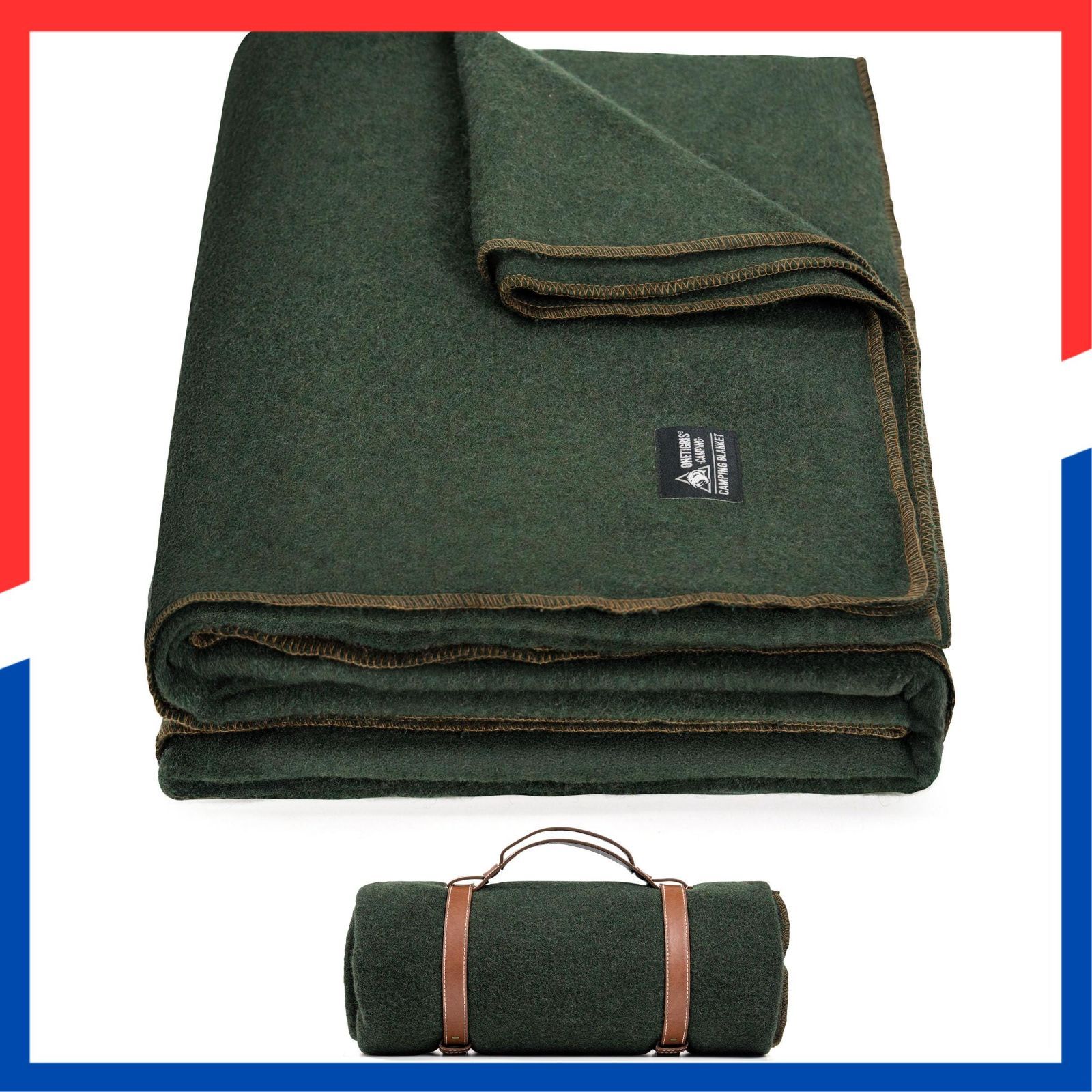 即日発送 Camping ウール ブランケット キャンプ毛布 222 x 164 cm 大判 OneTigris 保温 快適 柔らかく肌触り 耐久 無臭無毒 お手入れ簡単 収納袋付き アウトドア 車中泊 来客用 防災用