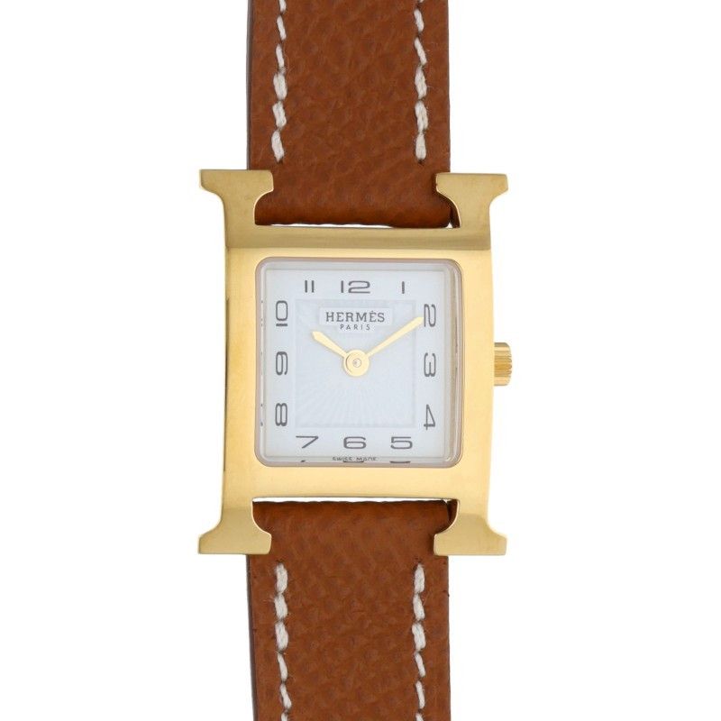 エルメス HH1.201 Hウォッチ D刻印 クォーツ腕時計 メンズ