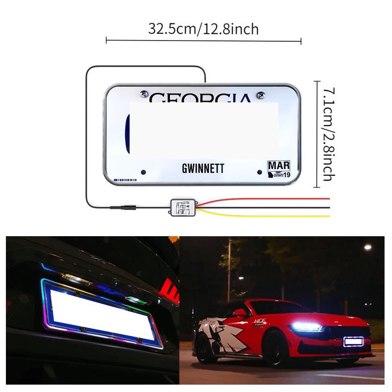 クールな車の免許証フレームライト 360フルパッケージ
