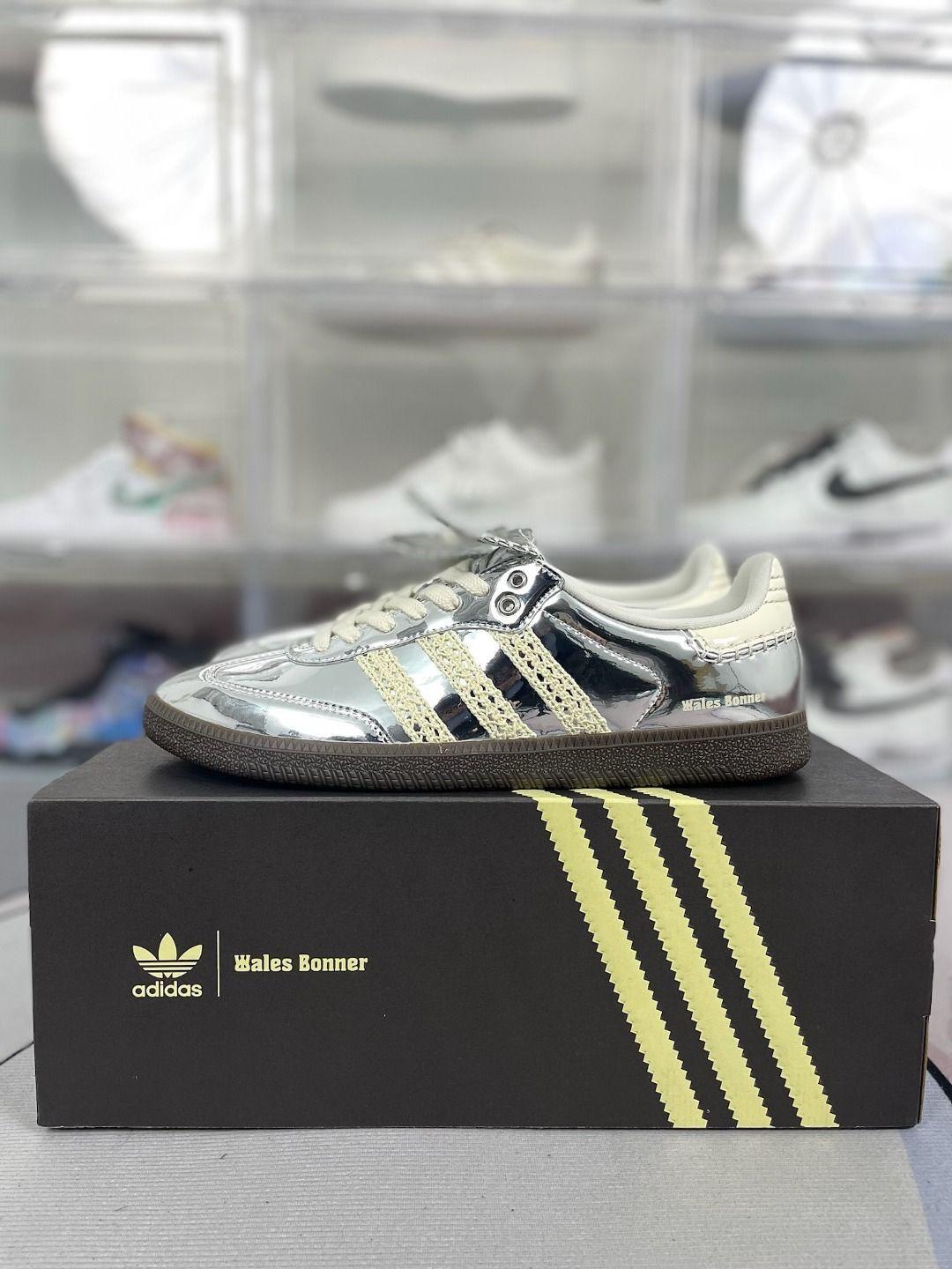 新品未使用 箱付Wales Bonner × adidas Samba Silver アディダス