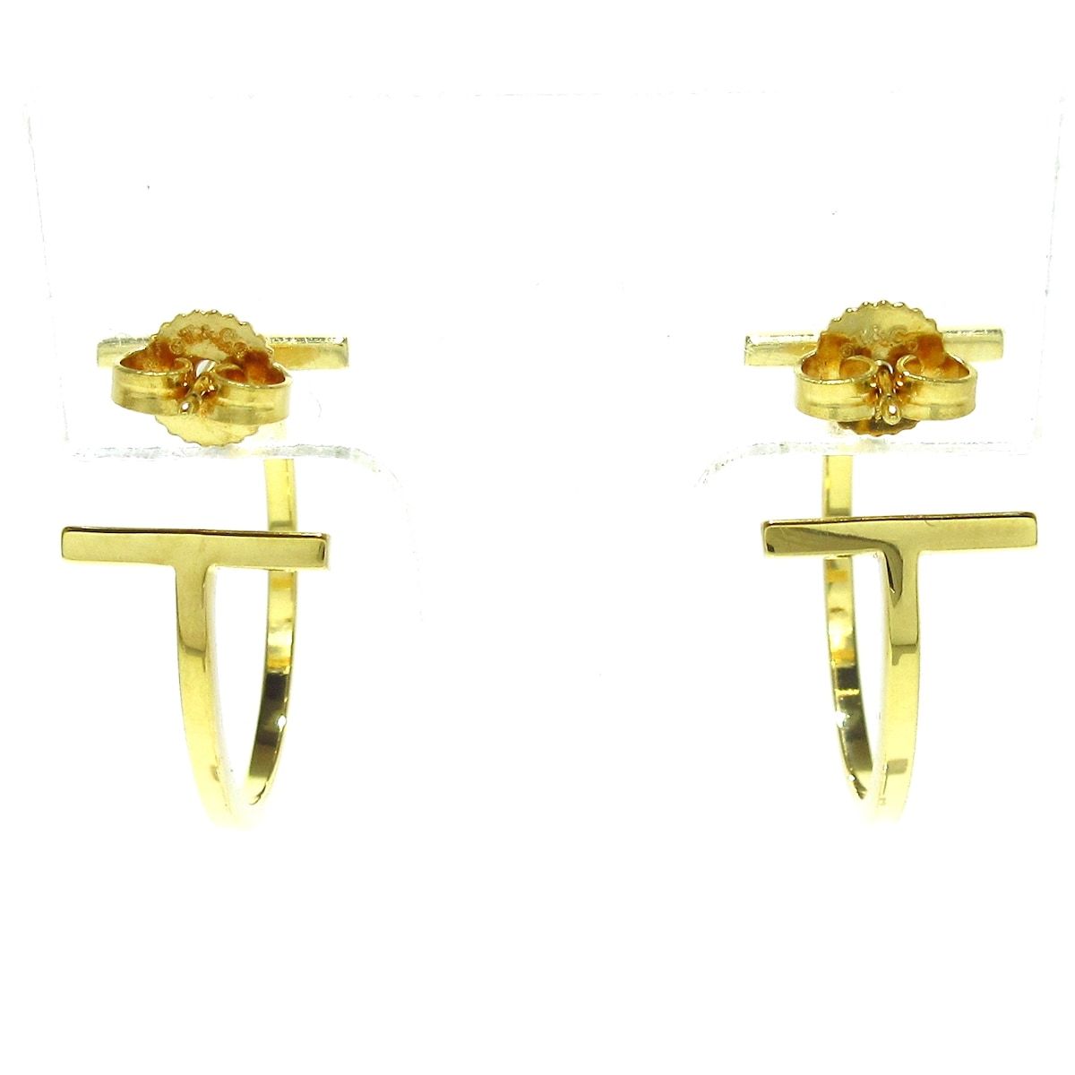 TIFFANY-Co. ティファニー ピアス Tワイヤー フープ ピアス K18YG WWW_SHINETEETH_COM