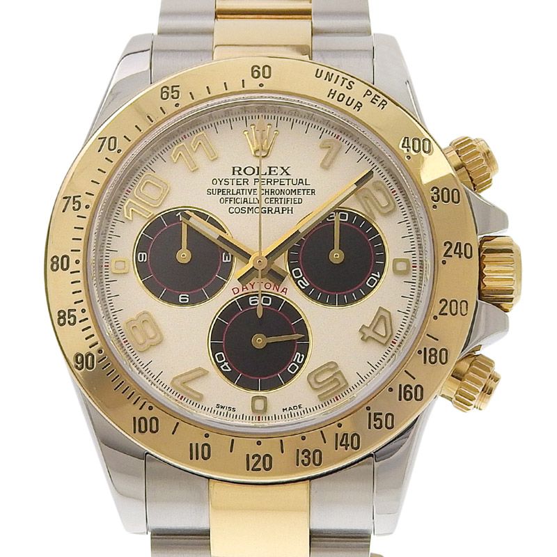 ロレックス ROLEX デイトナ メンズ 自動巻き 腕時計 SS/YG パンダ文字盤 V番 2010年 116523 中古 新入荷 RO0279 -  メルカリ