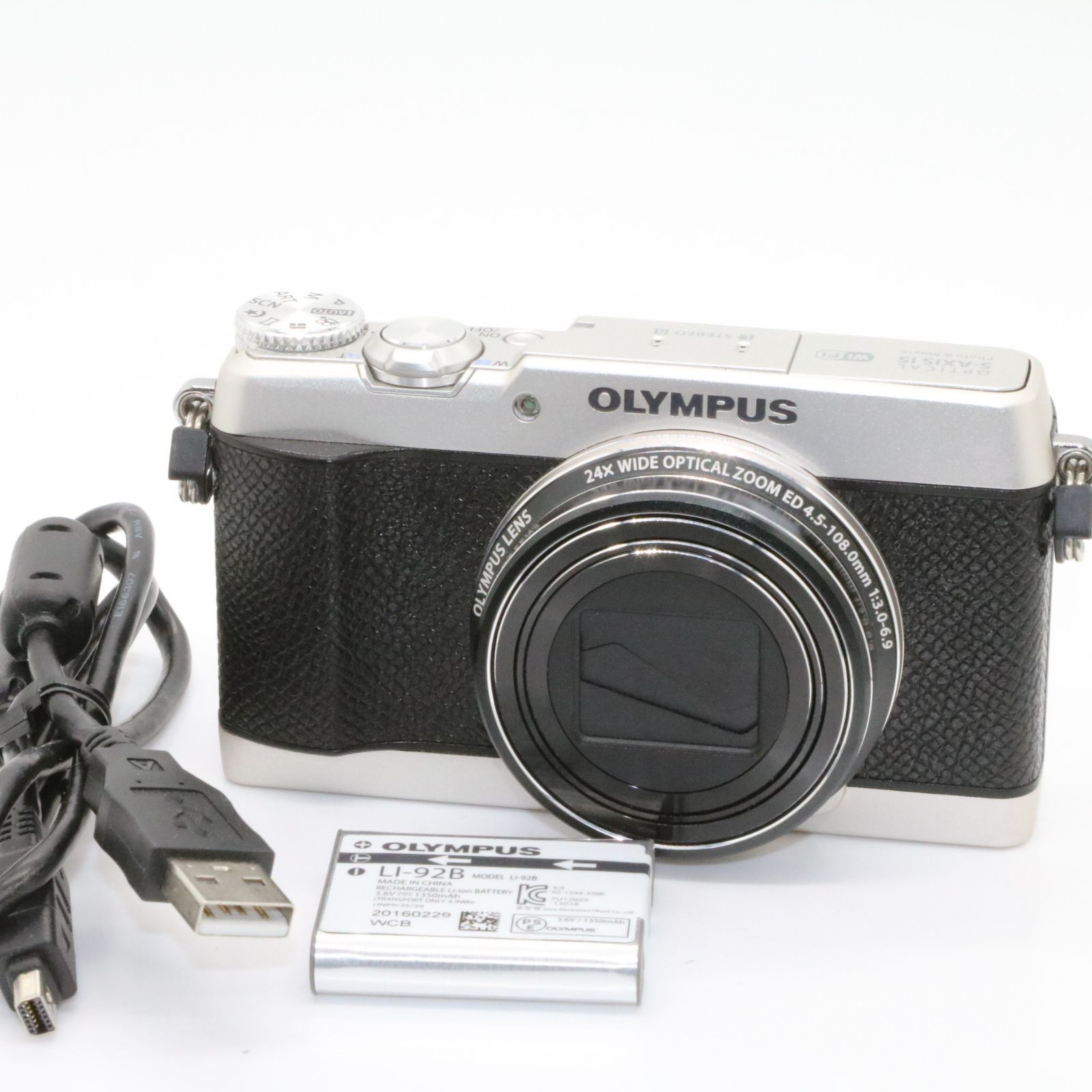 美品 OLYMPUS コンパクトデジタルカメラ STYLUS SH-3 シルバー 光学式5