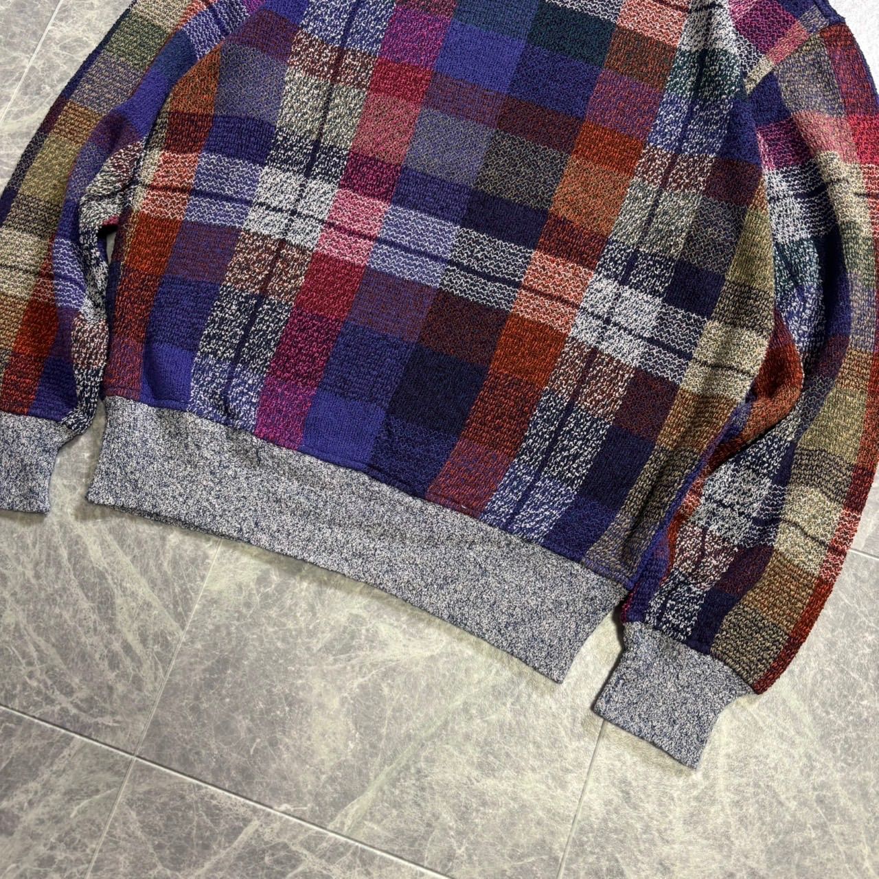 MISSONI ミッソーニ　ウールコート　シルク　総柄　マルチカラー　サイズ42 MISSONI ミッソーニ ウールコート シルク 総柄 マルチカラー