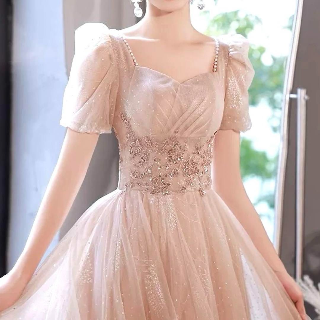 小花柄が パフスリーブイブニングドレス 大人 おとなかわいい スカート モード系ロマンチックドレス クラシカルワンピース