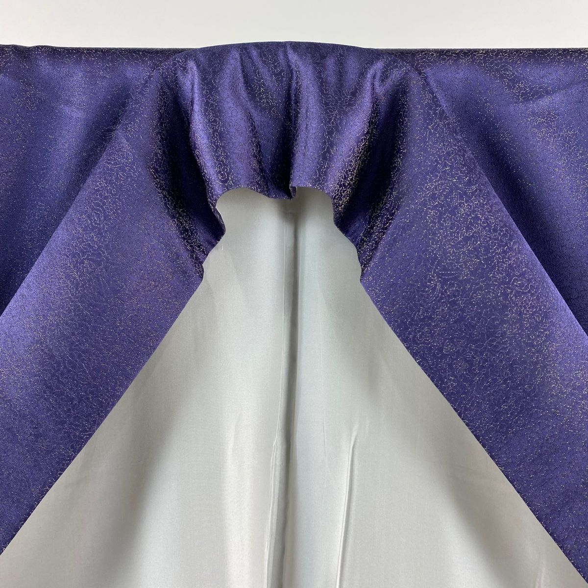 美品】 色無地 身丈159cm 裄丈68.5cm L 袷 久保田一竹工房 落款 地紋