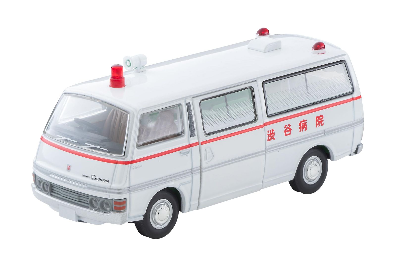 トミカリミテッドヴィンテージ ネオ 1/64 LV-N 大都会 01 日産キャラバン 救急車 (渋谷病院) 大都会 PART III 第7話 「逃亡の滑走路」より 完成品