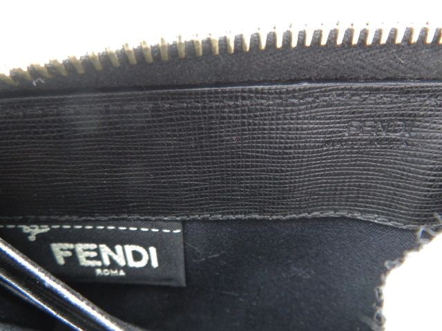 K05 FENDI モンスター バグズアイ スタッズ ラウンドファスナー長財布