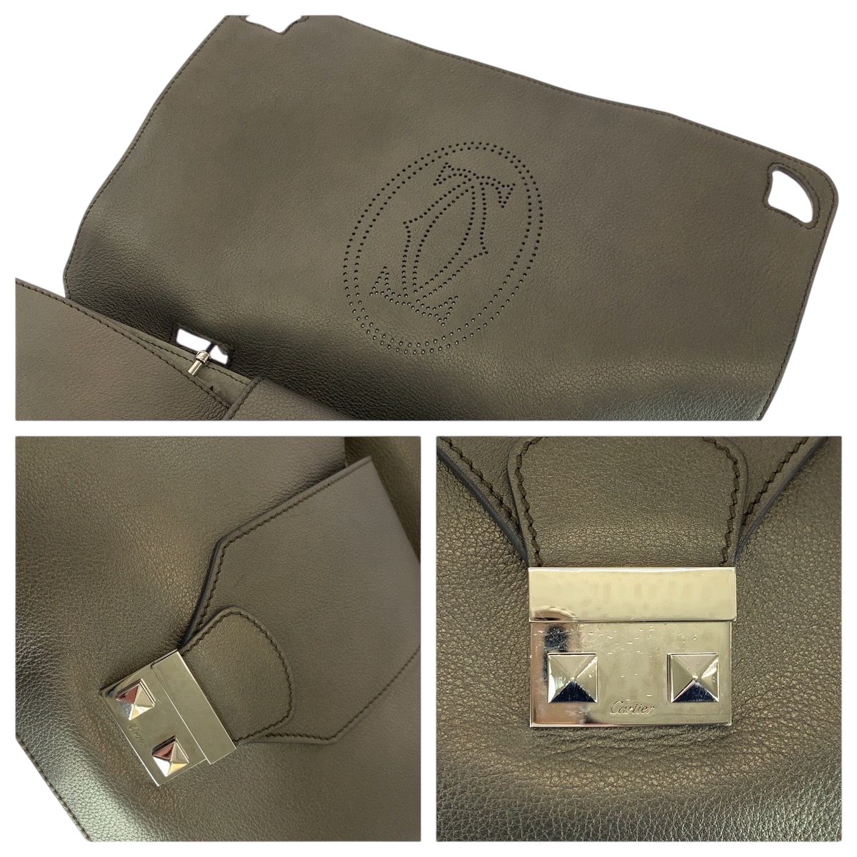 美品 CARTIER カルティエ マルチェロ ドゥ カルティエ ブラウン  