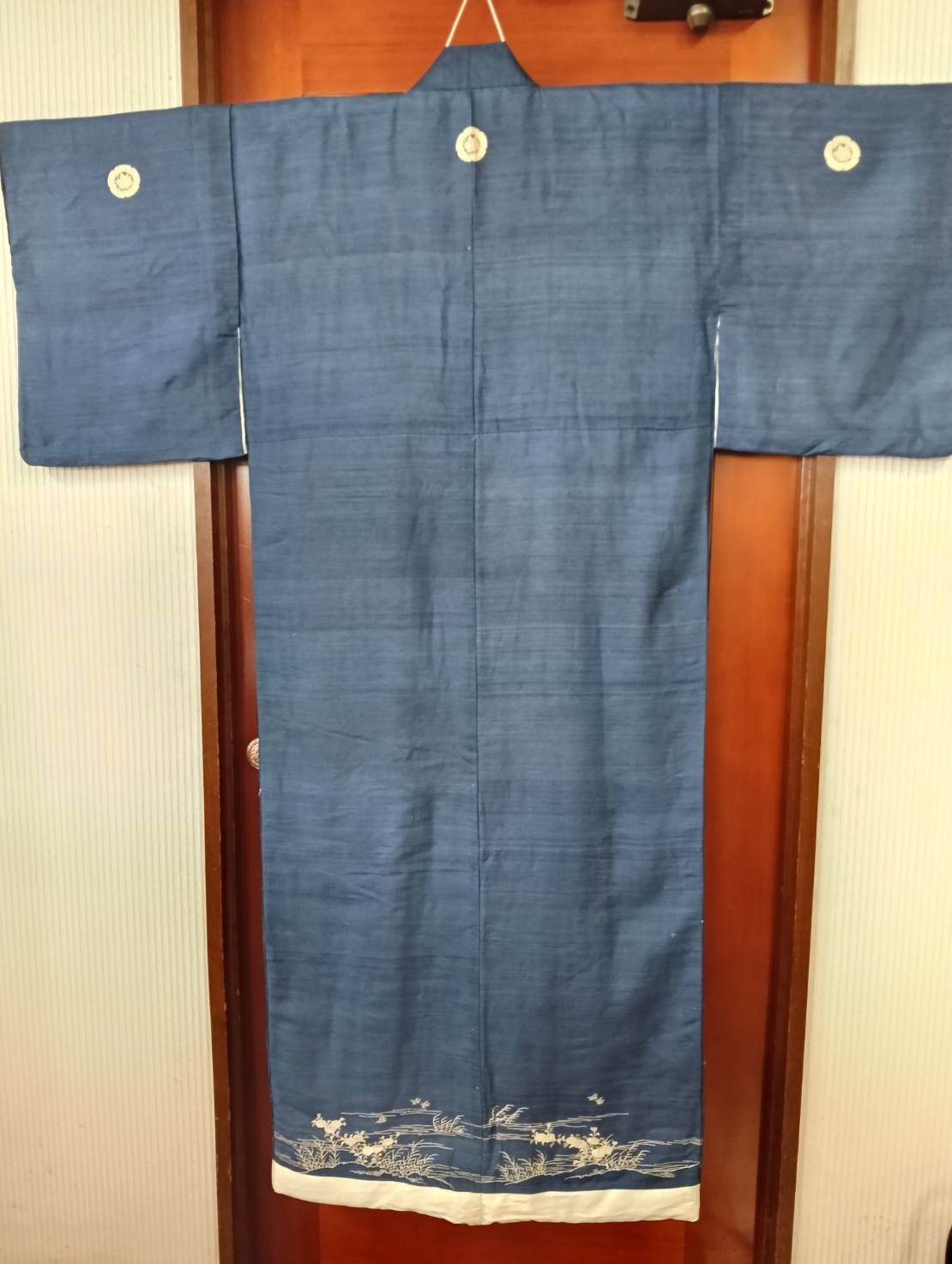 平和屋着物□色留訪問着 総刺繍 中国三大刺繍 相良刺繍 草花文 暈し