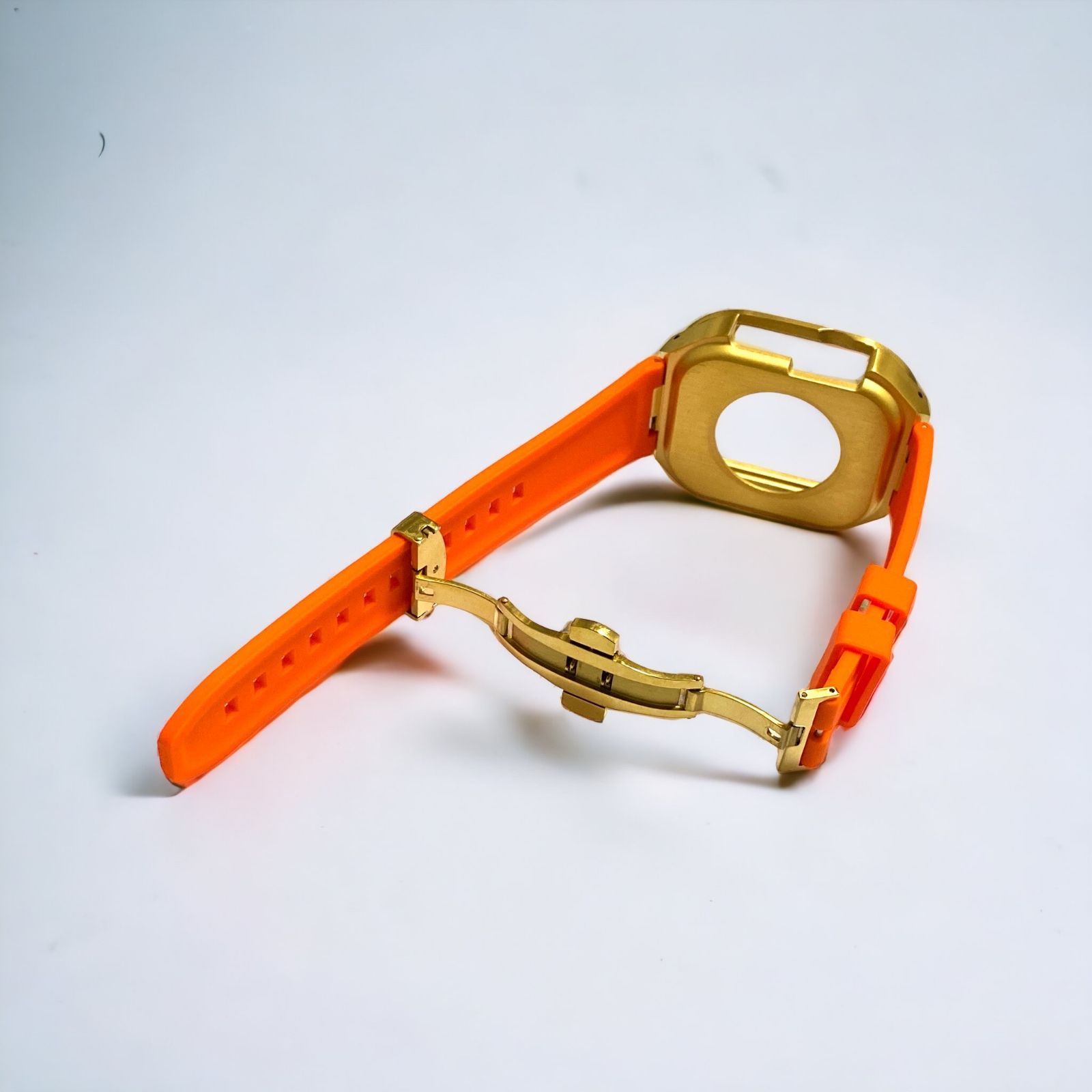 オレンジゴールド☆アップルウォッチ ウルトラ 49mm メタル カバー