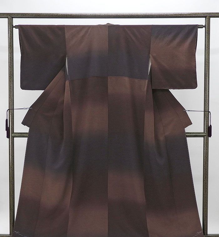 色無地 正絹 濃淡横段ぼかし 身丈157.5cm 裄丈63cm 未着用 新古品 着物 結婚式 入学式 卒業式 a4053