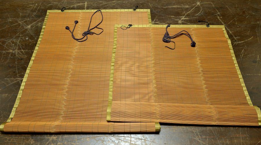 蔵A4057a 御簾 御座敷すだれ 一対 170 × 88 cm