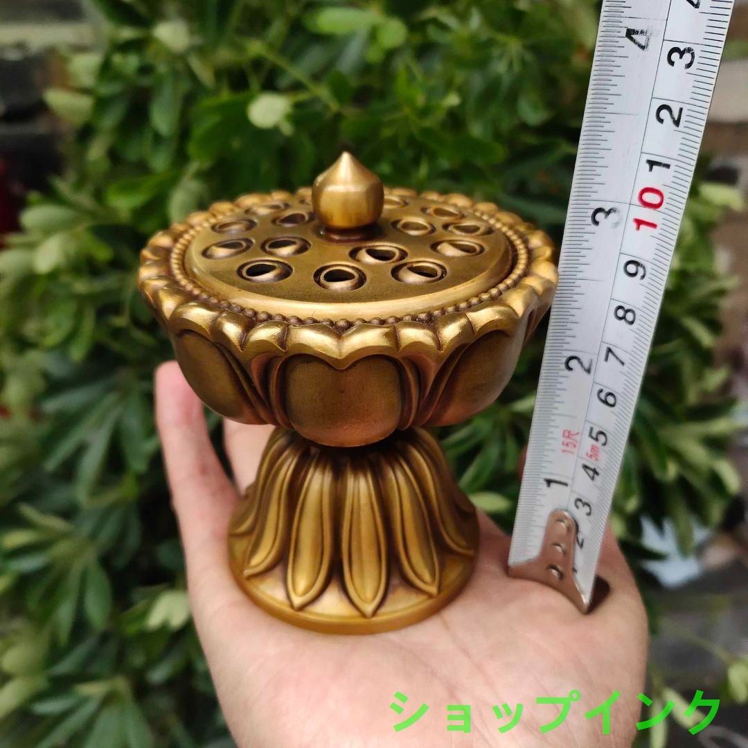 銅細工 蓮の薫製香炉 香道具 装飾品 工芸品 美術品 置物 銅