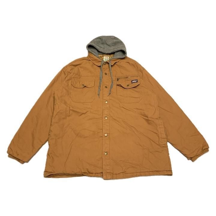 ディッキーズ 古着 ジャケット フード付き ブラウンXXL